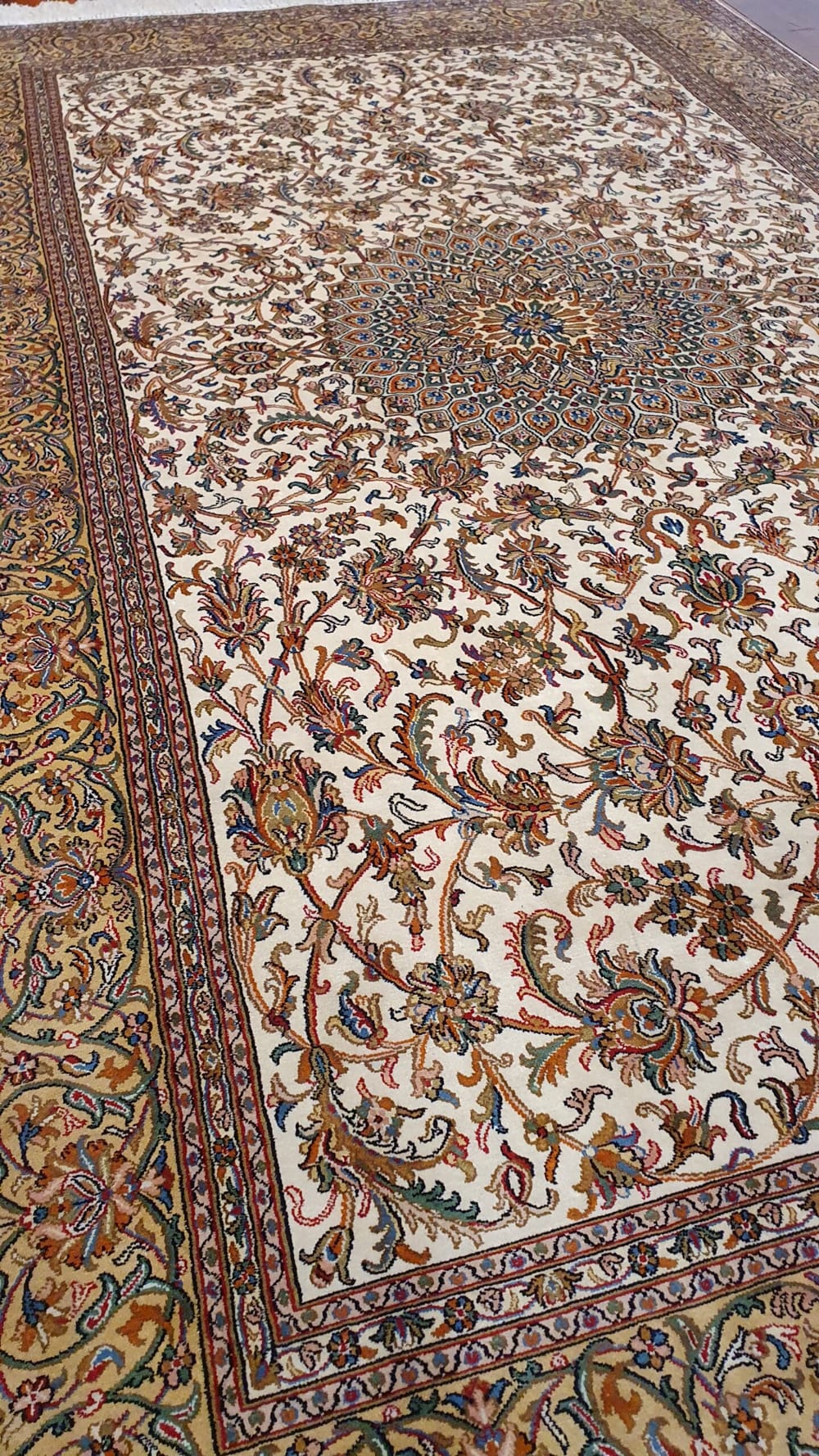Rug# 30016, Superfine Kashmir silk on silk, total 3,076,800 knots, Mogul tree of life , size 194x122 cm, RRP$9000, on special $3550 (4)