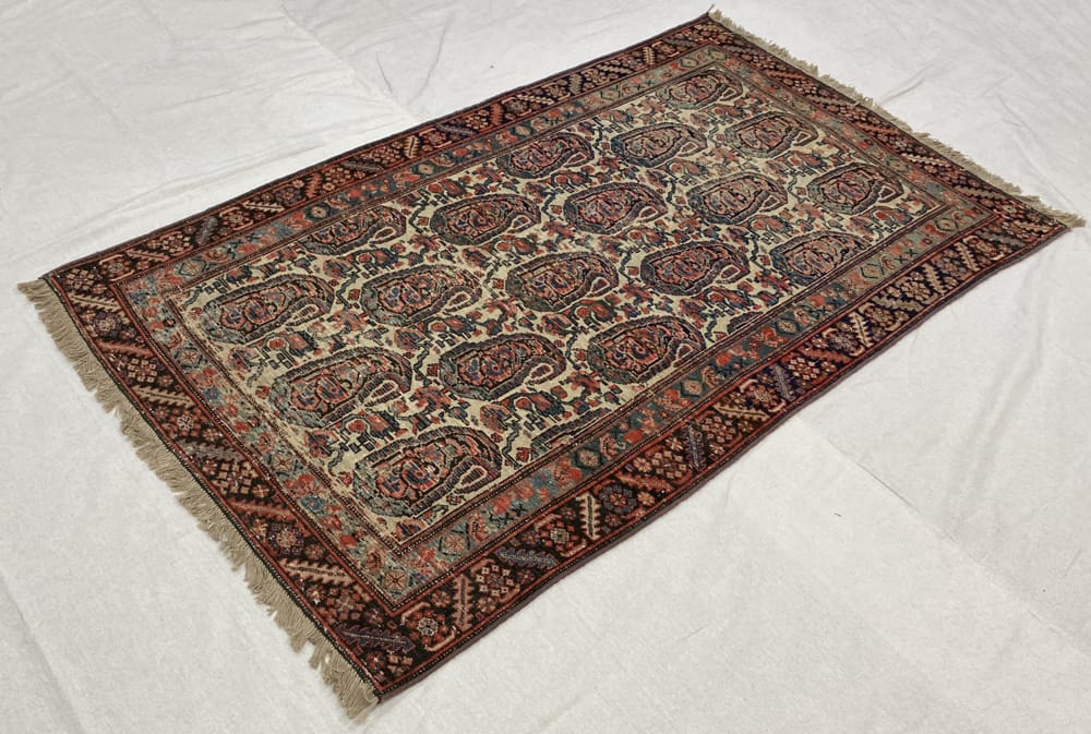 Rug# 6362, Antique Malayer, Kurdi weave, stylized Paisley, circa 1900, restored, Persia, size 190x110 cm, RRP $4000 , Spercial sale $850 (2)