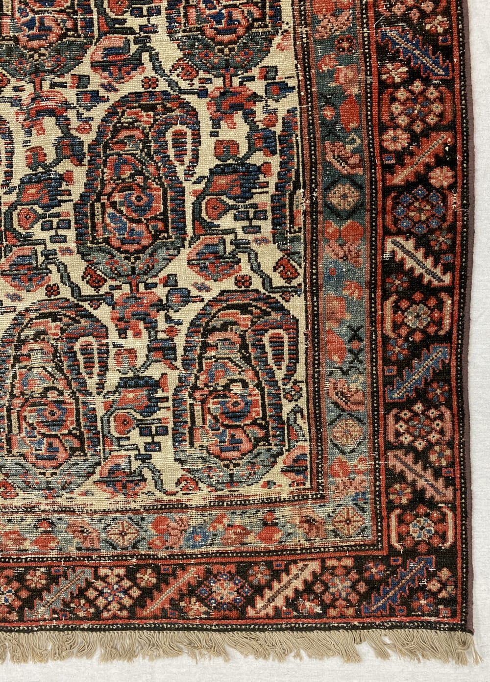 Rug# 6362, Antique Malayer, Kurdi weave, stylized Paisley, circa 1900, restored, Persia, size 190x110 cm, RRP $4000 , Spercial sale $850 (3)