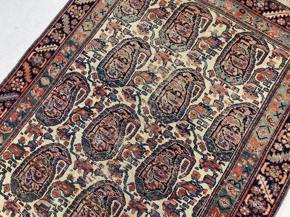 Rug# 6362, Antique Malayer, Kurdi weave, stylized Paisley, circa 1900, restored, Persia, size 190x110 cm, RRP $4000 , Spercial sale $850 (4)