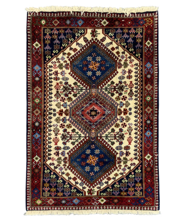 Rug#10364, Yalameh-Aliabad, circa 1990, all wool, Rare piece, south Persia, size 149x97 cm (2)