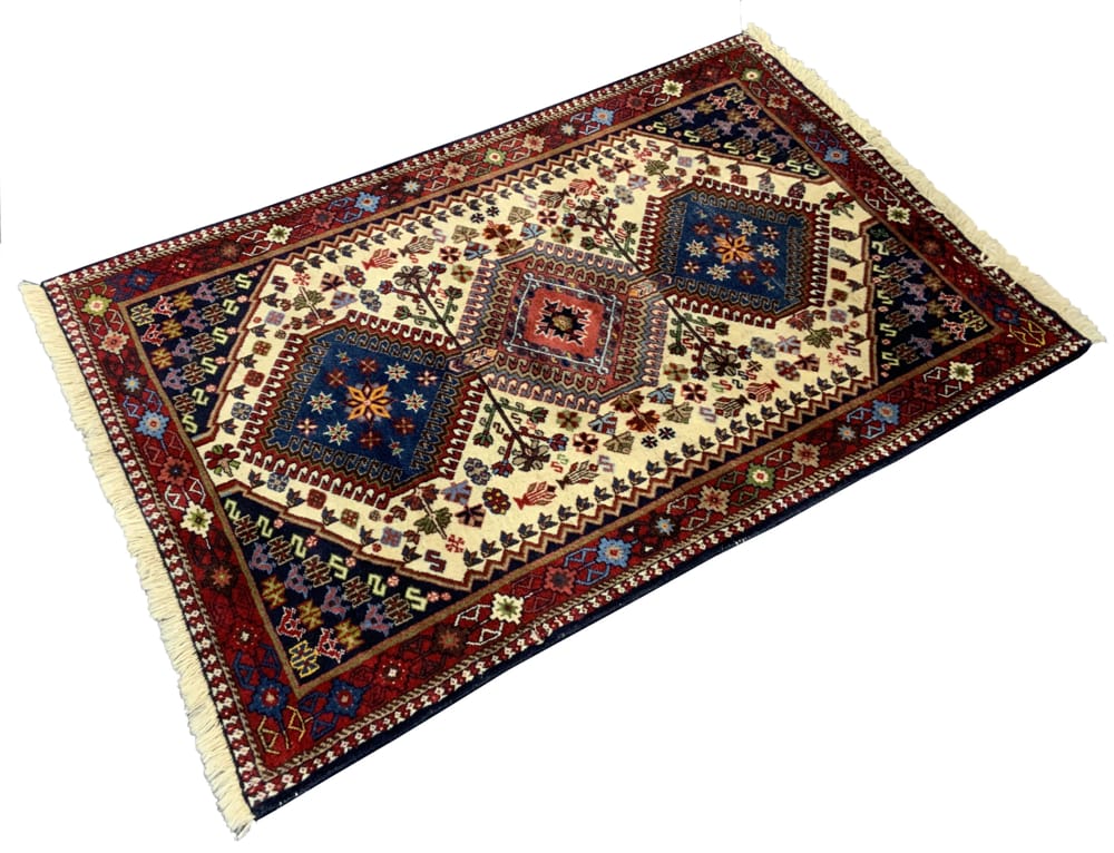 Rug#10364, Yalameh-Aliabad, circa 1990, all wool, Rare piece, south Persia, size 149x97 cm (3)