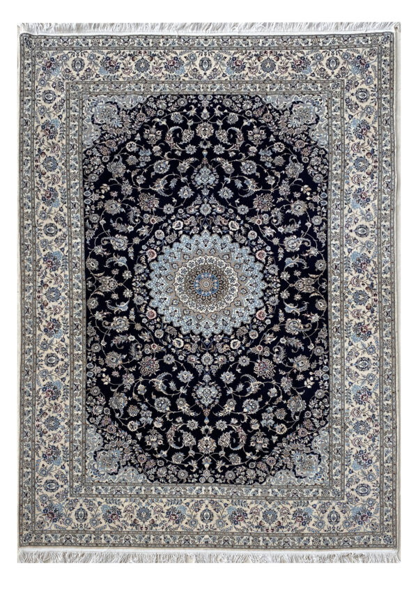 Rug# 10056, 6LA Nain, wool & silk pile, 900,000 KPSQM, circa 2000, Persia, size 308x213 cm (2)