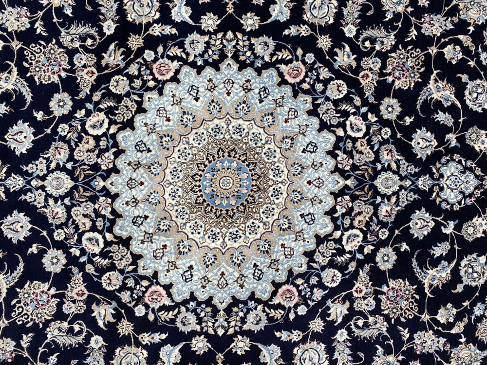 Rug# 10056, 6LA Nain, wool & silk pile, 900,000 KPSQM, circa 2000, Persia, size 308x213 cm (6)