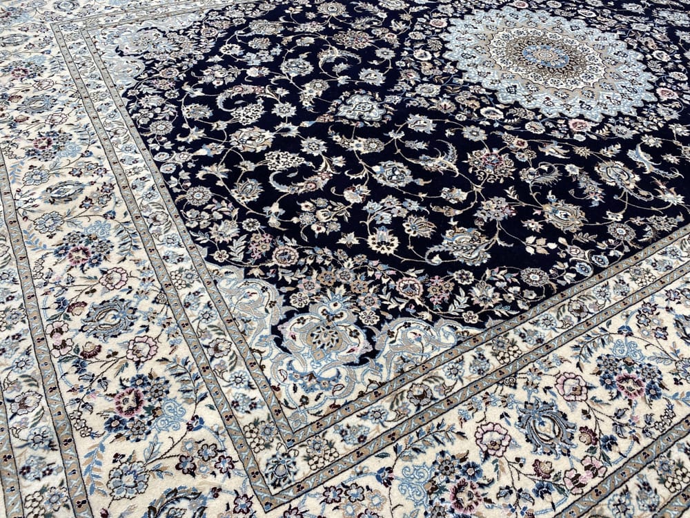 Rug# 10056, 6LA Nain, wool & silk pile, 900,000 KPSQM, circa 2000, Persia, size 308x213 cm (7)