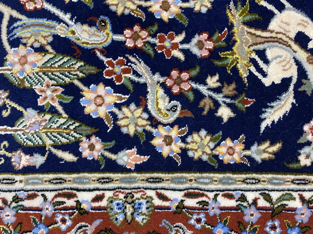 Rug# 10110, Masterweaver Isfehan, c.1990, Silk base and inlay, 900,000 KPSQM, Persia, size 160x109 cm (5)