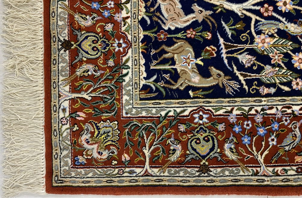 Rug# 10110, Masterweaver Isfehan, c.1990, Silk base and inlay, 900,000 KPSQM, Persia, size 160x109 cm (6)