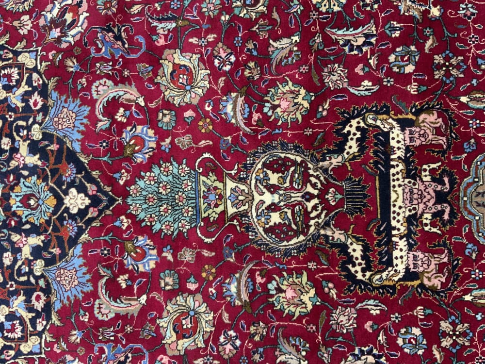 Rug# 10403, 50Raj-Tabriz, circa 1960, famous Sheikh-Safi design, collectable, Persia, size 382x300 cm (6)