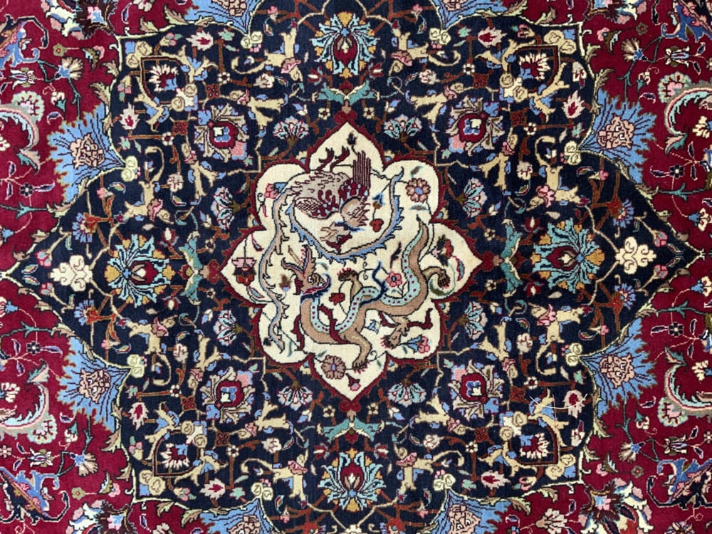 Rug# 10403, 50Raj-Tabriz, circa 1960, famous Sheikh-Safi design, collectable, Persia, size 382x300 cm (8)