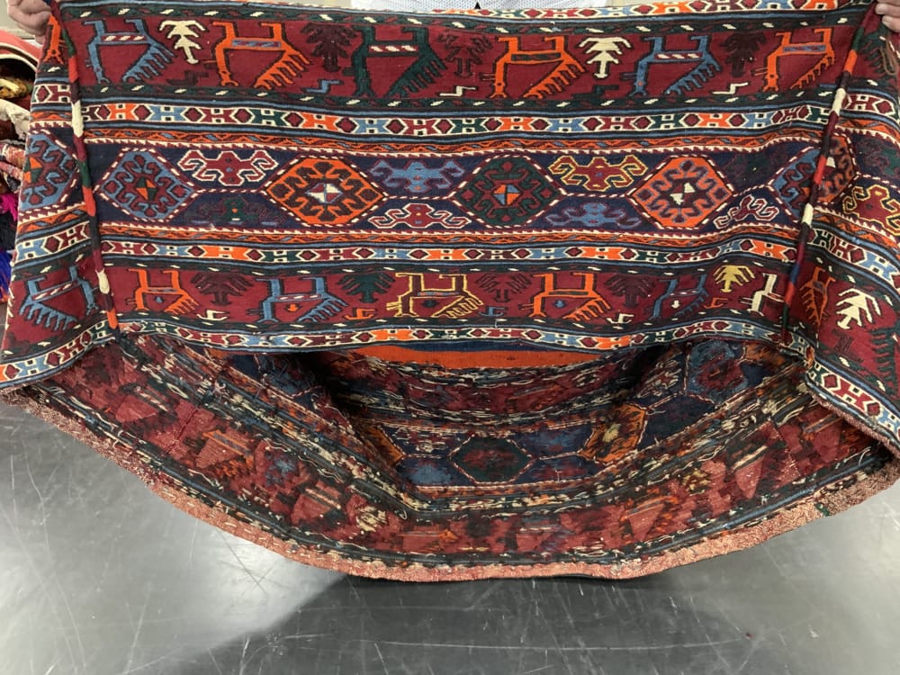 Rug# 10515, Antique Shahsavan Saumak Mafresh or bedding bag, c.1920, collectable, Persia, size 270x140 cm (1)