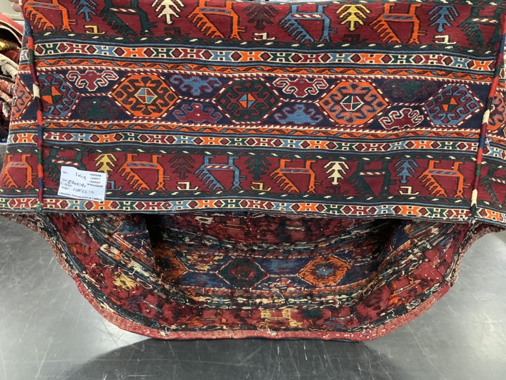 Rug# 10515, Antique Shahsavan Saumak Mafresh or bedding bag, c.1920, collectable, Persia, size 270x140 cm (3)