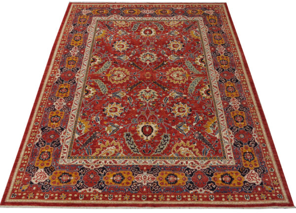 Rug# 26325, AfghanTurkaman weave, 19th c Sultanabad Mahal inspired, Veg dyes, Size 371x255 cm, RRP $12000