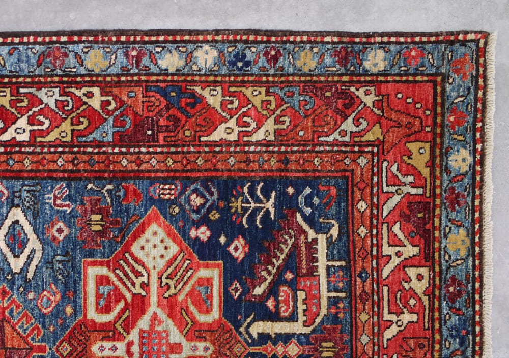 Rug# 26450 Afghan Turkaman weave , circa 2010, vegetable dyes, all wool, 19th c Caucasian kazak inspired, size 173x118 cm (5)