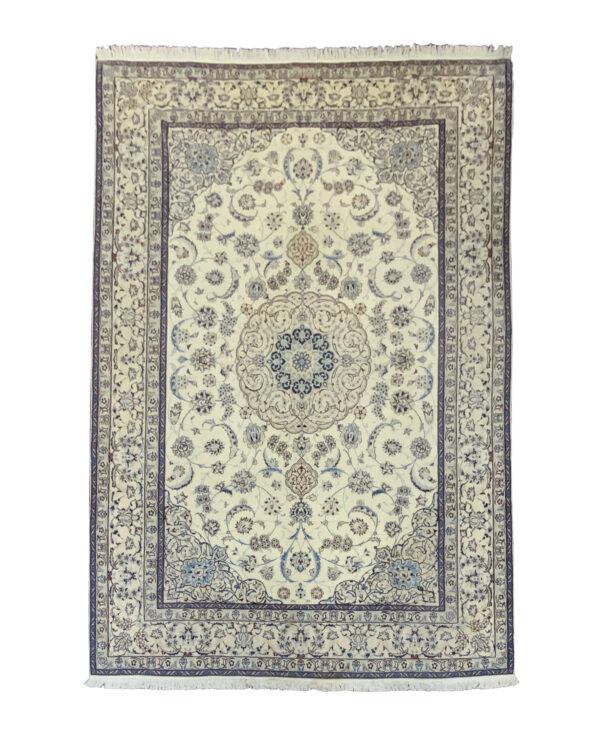 Rug#10418, Persian Nain 9LA, circa 1975, fine wool & silk pile, rare, Persia, size 357x247 cm (2)