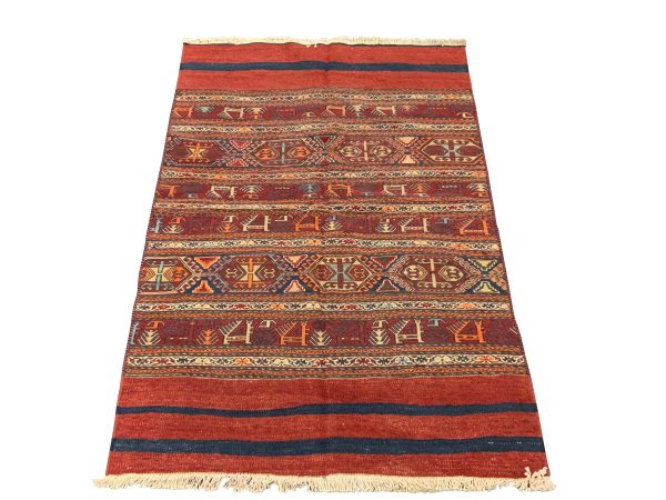 Rug# 10479, antique Azari-Saumak, circa 1910, Mafresh face, fine wool, Rare & collectable, Persia, size 167x107 cm (1)