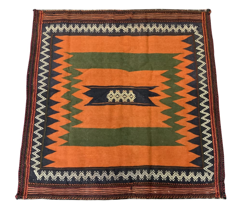 Rug# 10505, Vintage Nomadic Sofreh circa 1960, Afshari tribe, fine wool, Rare & collectable, Persia, size 120x128 cm (1)