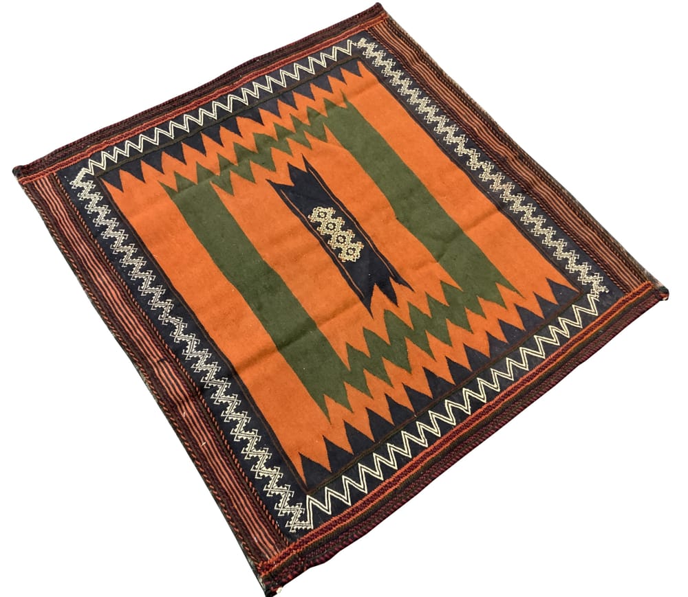 Rug# 10505, Vintage Nomadic Sofreh circa 1960, Afshari tribe, fine wool, Rare & collectable, Persia, size 120x128 cm (2)