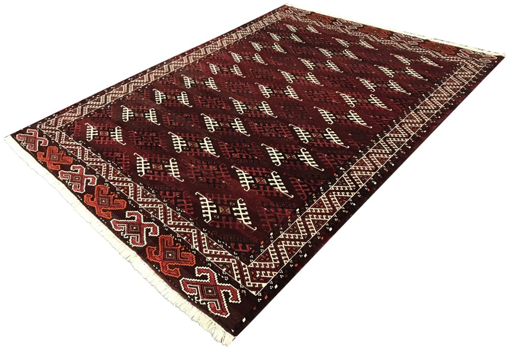 Rug# 1445, Yamut, c. 1940, Turkaman, superfine, 316x238 cm