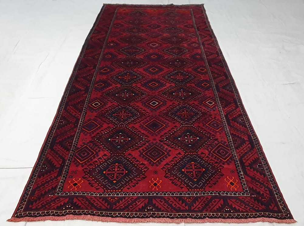 Rug# 4285, vintage bedding cover Balouch, c.1950, Galleria Rug, Persia, size 390x160 cm, RRP $4000, on special $1200 (2)