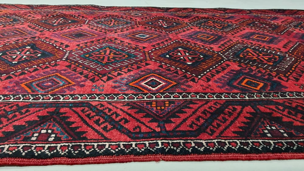 Rug# 4285, vintage bedding cover Balouch, c.1950, Galleria Rug, Persia, size 390x160 cm, RRP $4000, on special $1200 (7)