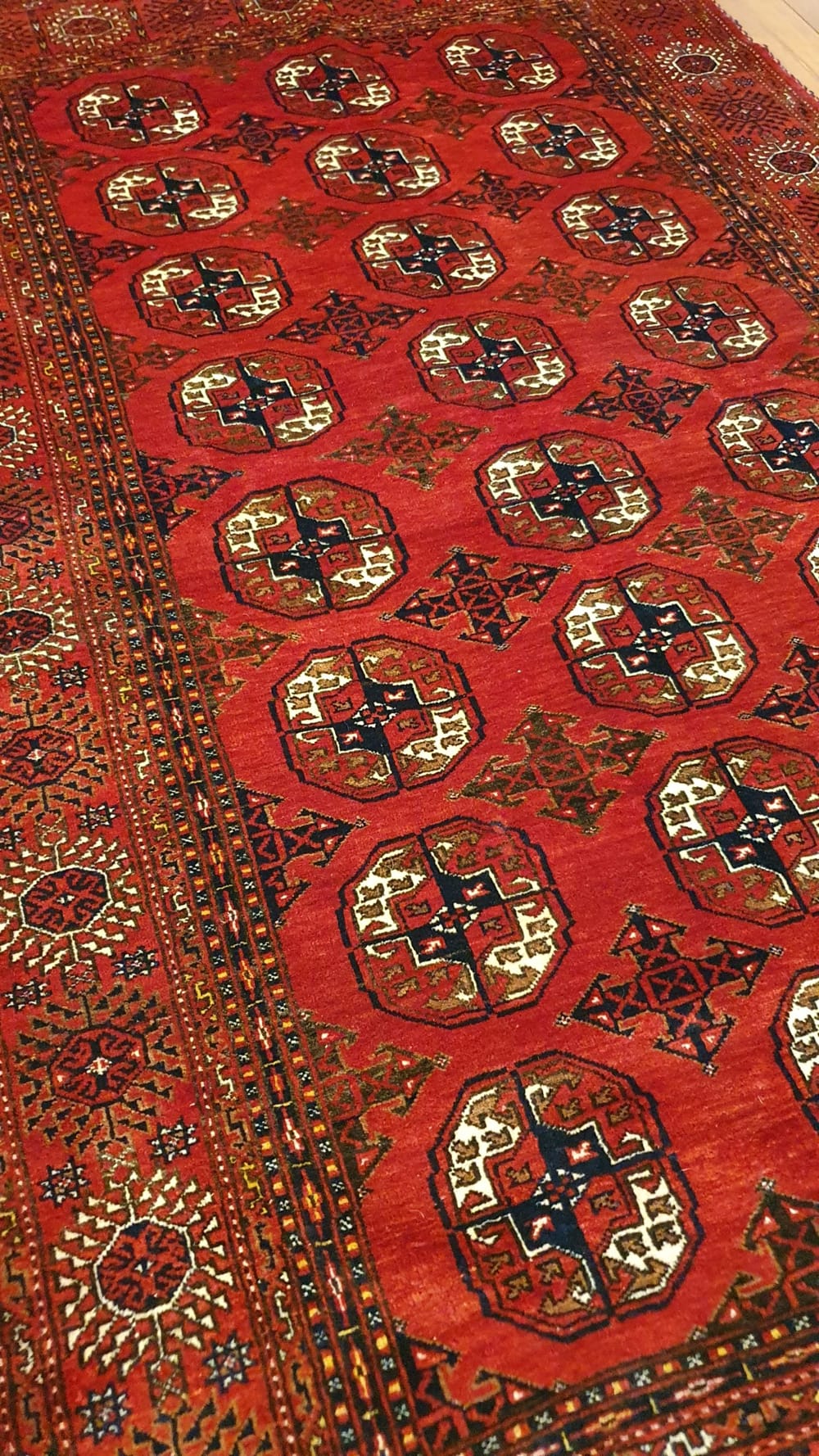 Rug# 7005A, Antique Tekke- Turkaman Early 20th c, collectable, Persia, size 200x110 cm, RRP3500, on special $1500 (4)