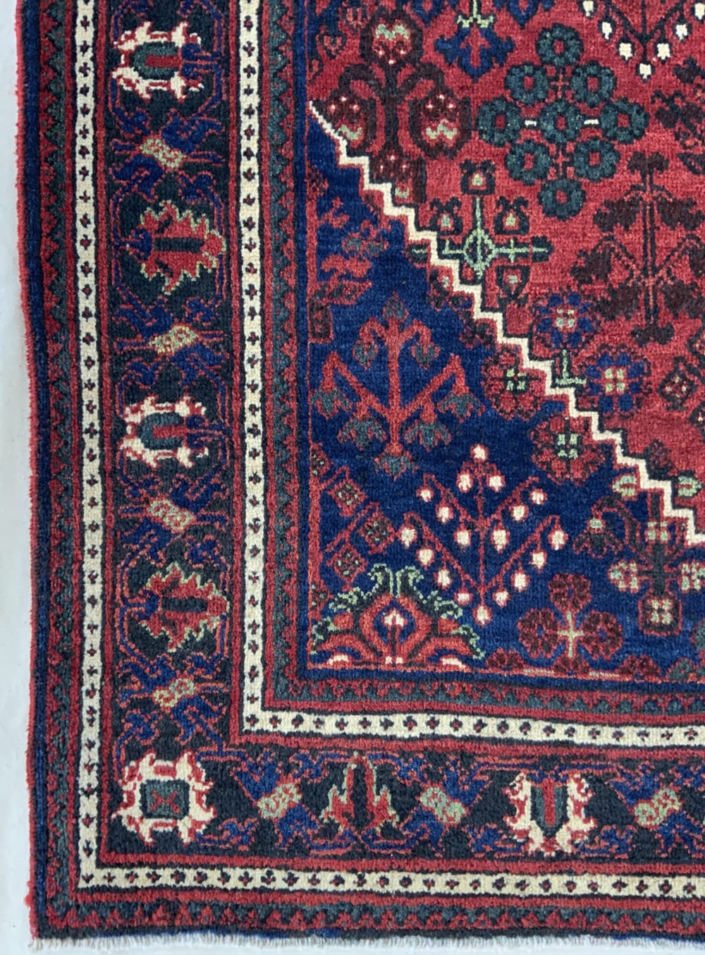 Rug# 7262A, Vintage & rare Persian Joshaghan, circa 1940, rare, Morcheh-khor village, natural dyes, Persia, size 201x138cm (2)