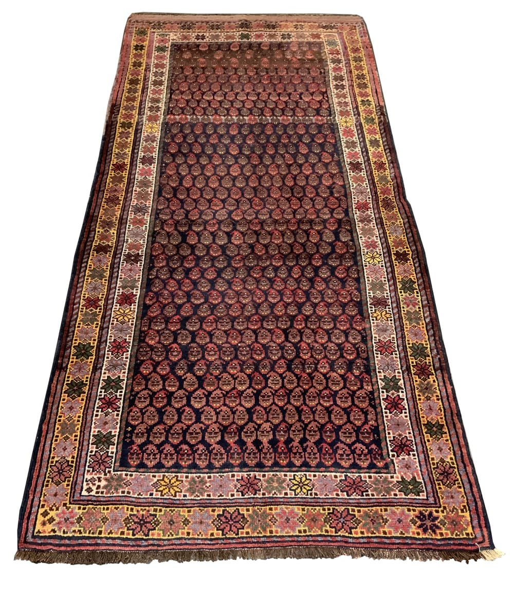 Rug#10576 Antique Caucasian, Day-Bed rug, circa1900, all wool rare & collectable, Persia, size 253x124cm (2)