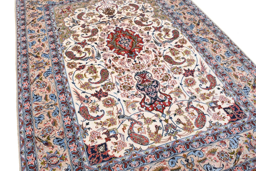 Rug# 40934, Superfine Isfehan, fine wool and silk pile on full silk foundation, Safavid Tree Of Life design, Persia, size 234x163 cm (4)
