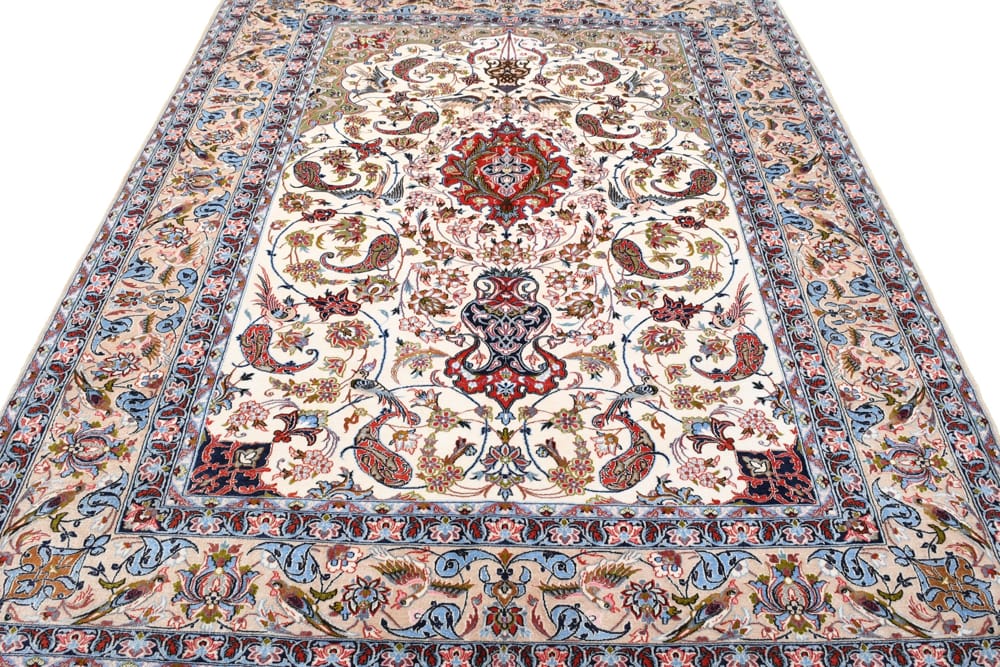Rug# 40934, Superfine Isfehan, fine wool and silk pile on full silk foundation, Safavid Tree Of Life design, Persia, size 234x163 cm (5)