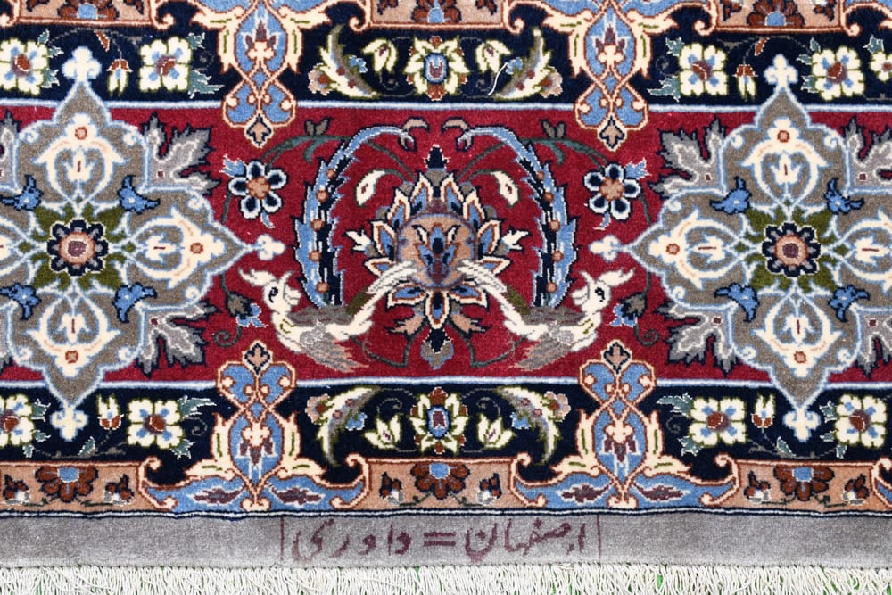 Rug# 41481, Superfine vintage Isfehan, fine wool and silk pile on full silk foundation, Safavid Tree Of Life design, circa 1960, Persia, size 226x148 cm (11)