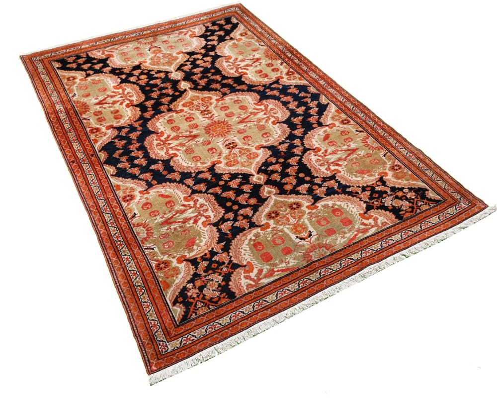 Rug# 41609, antique seneh, Kurdistan, circa 1900, fine wool pile, natural vegetable dyes, immaculate, Persia, size 196x131 cm (2)