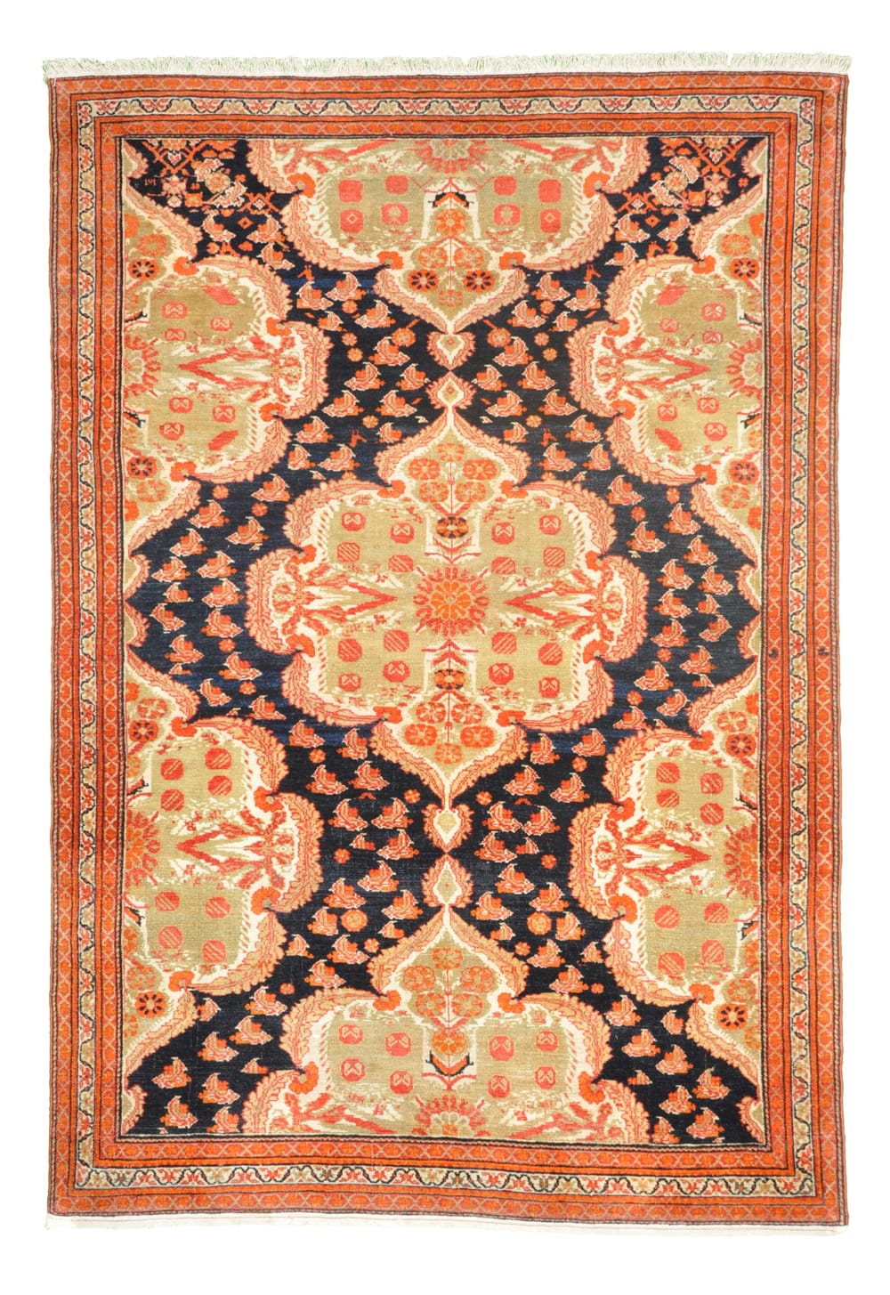 Rug# 41609, antique seneh, Kurdistan, circa 1900, fine wool pile, natural vegetable dyes, immaculate, Persia, size 196x131 cm