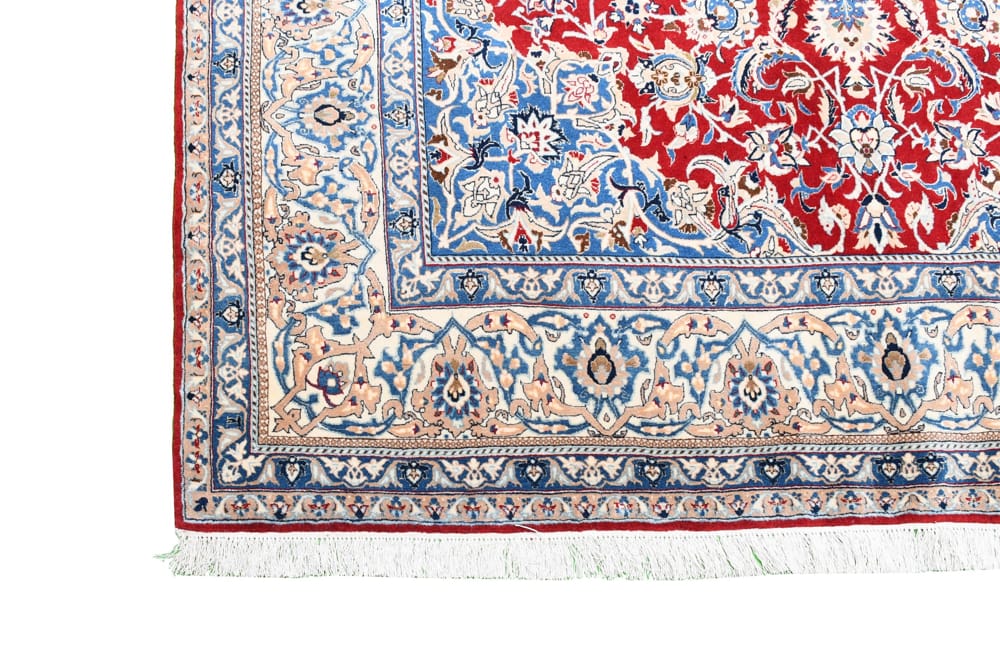 Rug# 41717, Superfine vintage Toudeshk-Nain,, fine wool pile, Medallion safavid design, circa 1935, immaculate, Persia , size 250x154 cm (8)
