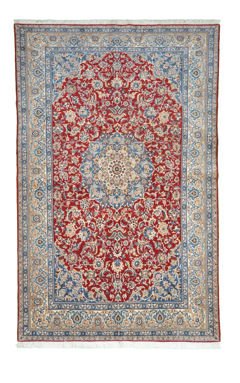 Rug# 41717, Superfine vintage Toudeshk-Nain,, fine wool pile, Medallion safavid design, circa 1935, immaculate, Persia , size 250x154 cm