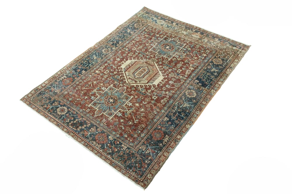 Rug# 48070, vintage Karajeh Heriz, wool pile, natural vegetable dyes, circa 1935, size 188x142 cm (2)