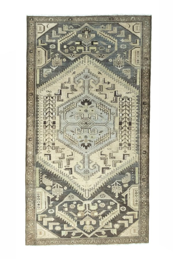 Rug# 49623, Vintage Shahsavan weave Zanjan, HSW wool pile, natural vegetable dyes, circa 1940, restored, immaculate, Persia, size 172x93 cm