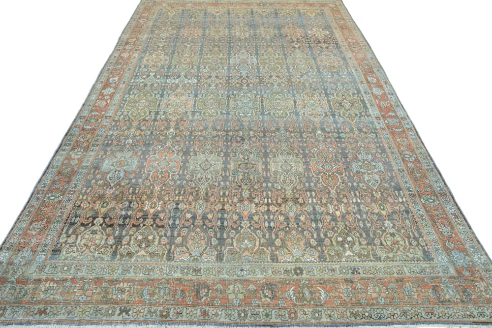 Rug# 49639, antique Bijar, Kurdistan, circa 1920, fine wool pile, natural vegetable dyes, immaculate, Persia, size 338x190 cm (4)