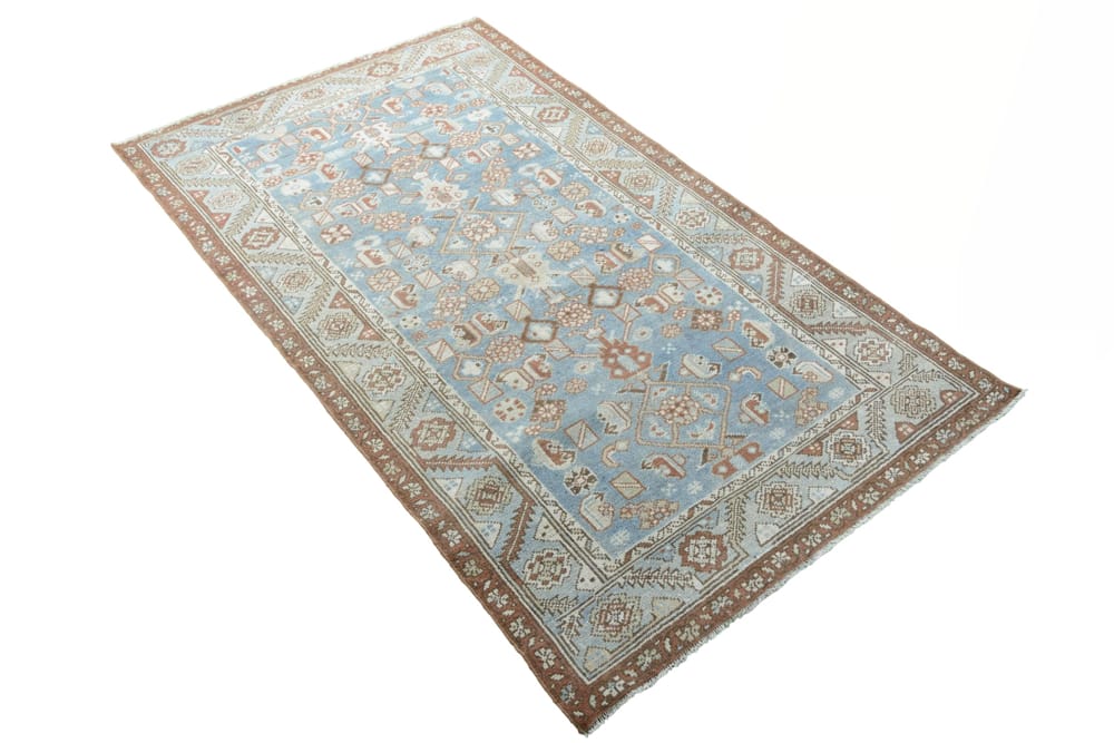 Rug# 49664, vintage Kurdi-Malayer, circa 1935, HSW wool pile, natural vegetable dyes, immaculate, Persia, size 194x114 cm (3)