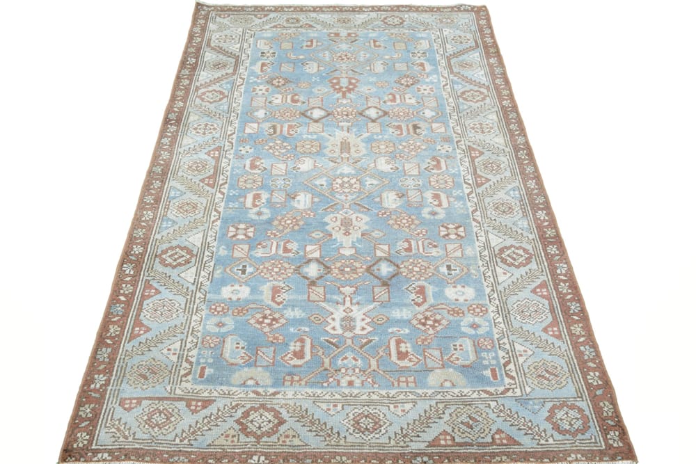 Rug# 49664, vintage Kurdi-Malayer, circa 1935, HSW wool pile, natural vegetable dyes, immaculate, Persia, size 194x114 cm (4)