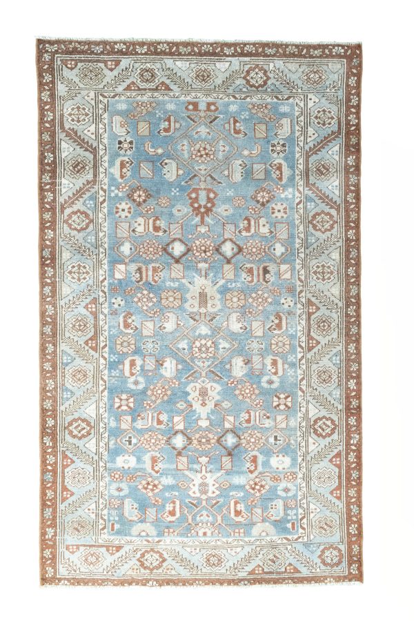 Rug# 49664, vintage Kurdi-Malayer, circa 1935, HSW wool pile, natural vegetable dyes, immaculate, Persia, size 194x114 cm