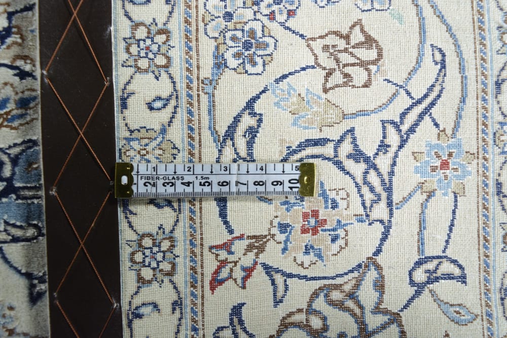 Rug# 49870, Superfine 6LA Nain, wool and silk pile, corner and Medallion Safavid design, size 253x161 cm (13)