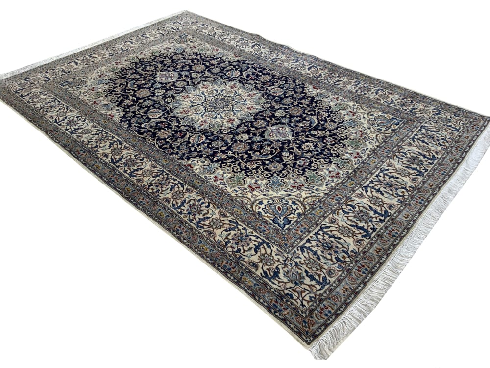Rug# 10236, Superfine 9LA Nain , c.1960, Shahabbassi design, wool & silk pile, Pahlavi era, 550k KPSQM, Persia, size 310x212 cm (3)