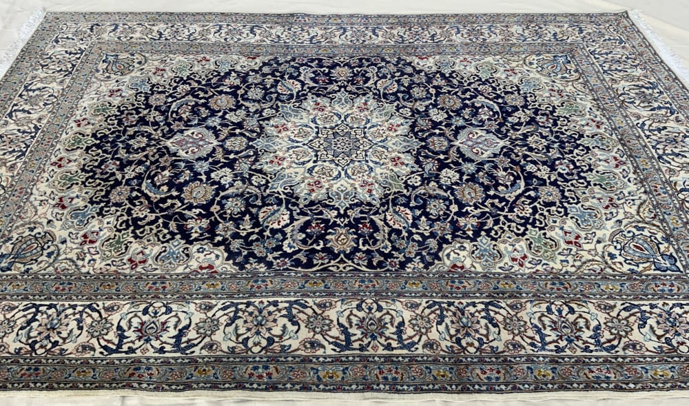 Rug# 10236, Superfine 9LA Nain , c.1960, Shahabbassi design, wool & silk pile, Pahlavi era, 550k KPSQM, Persia, size 310x212 cm (4)