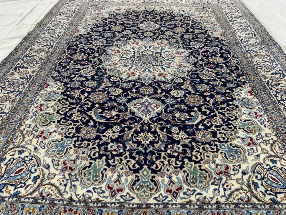 Rug# 10236, Superfine 9LA Nain , c.1960, Shahabbassi design, wool & silk pile, Pahlavi era, 550k KPSQM, Persia, size 310x212 cm (5)