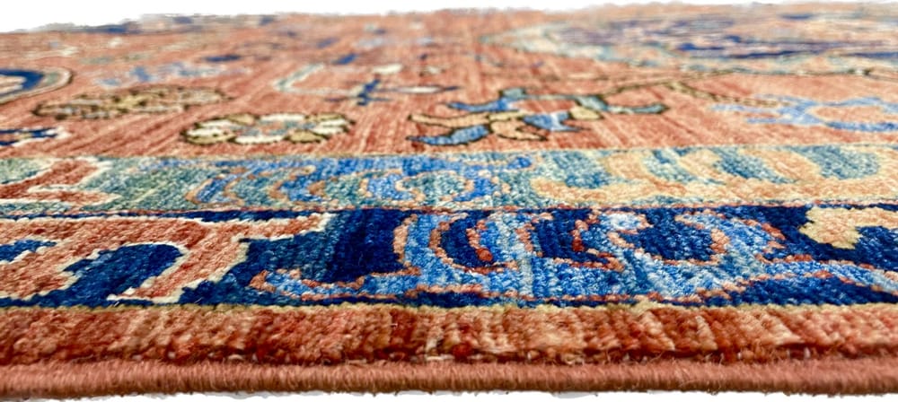 Rug# 26574 AfghanTurkaman weave, natural vegetable dyes, 16th C Oushak prayer inspired, size 183x124 cm (2)