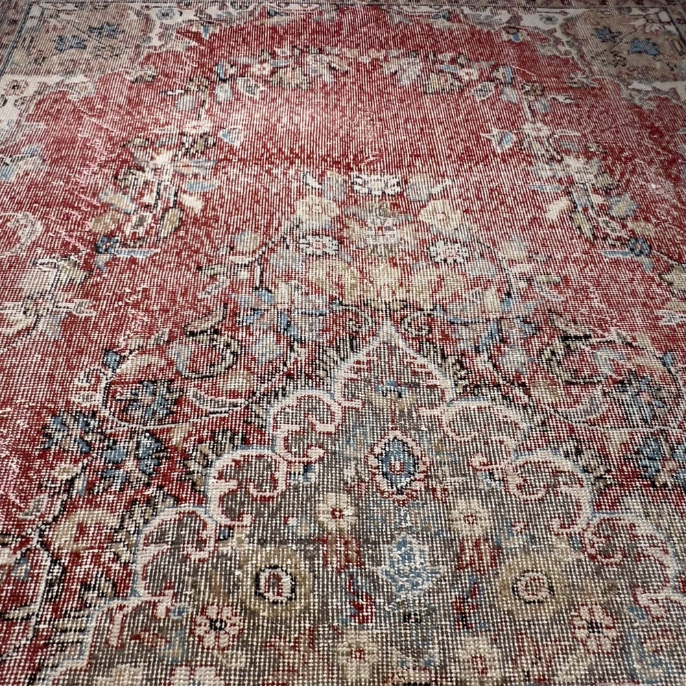 Rug# 53883, Overdyed vintage Qaisari style Turkish rug from 1940, size 296x172 cm (1)