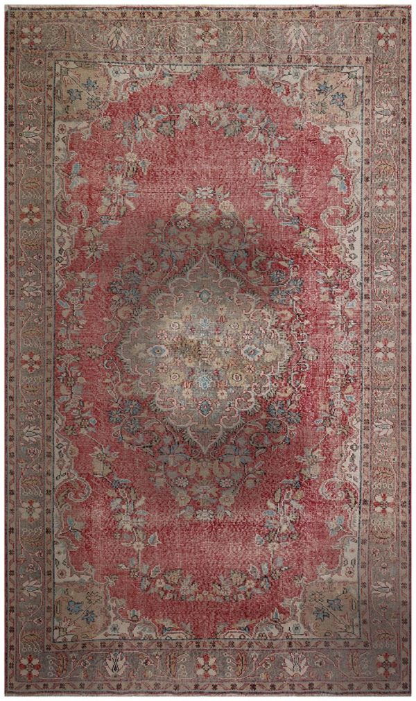 Rug# 53883, Overdyed vintage Qaisari style Turkish rug from 1940, size 296x172 cm