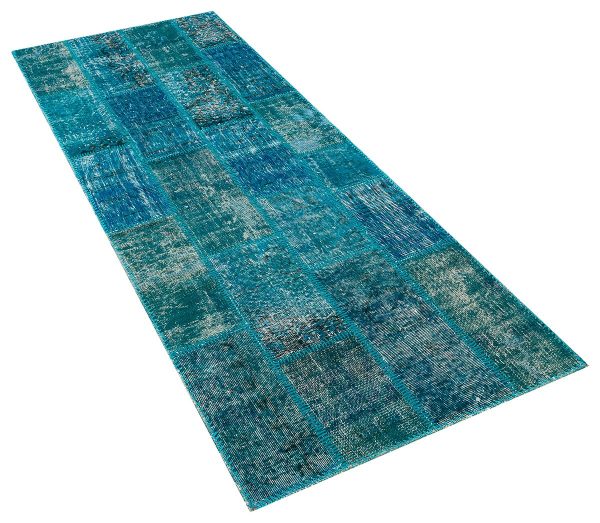 Rug# 73404, Vintage fragments custom-made in to a modern rug, Turkey, 244x92 cm (2)