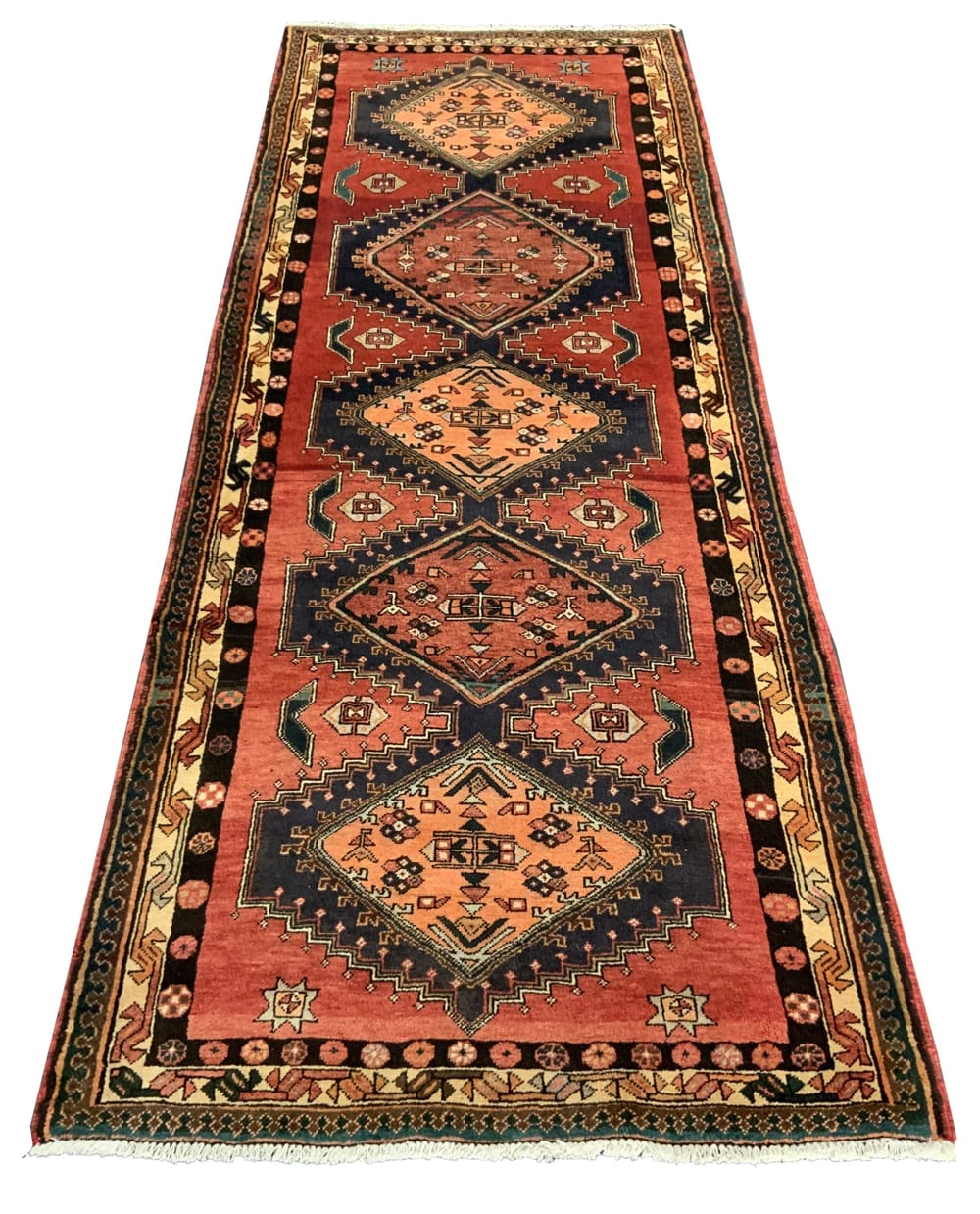 Rug#10603 Vintage Meshkin-Ardebil, circa1950, wool pile, rare & durable, Persia, size 304x117 cm (2)