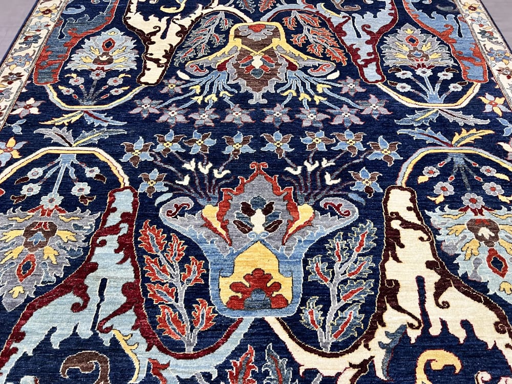 Rug#26548, Afghan Turkaman Bijar Garous design , vegetable dyes, size 301x248 cm (4)